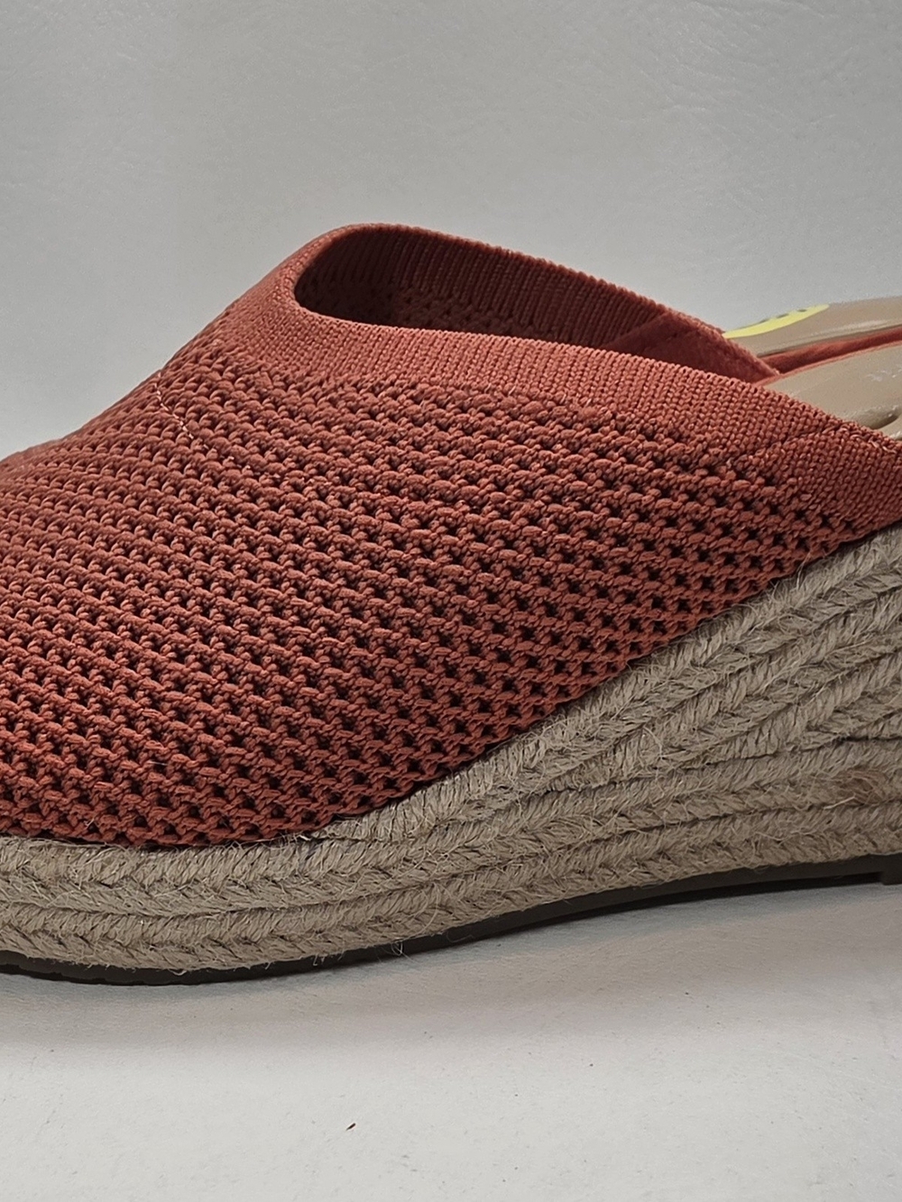 Easy Spirit Knit Slip-On Espadrille Wedge in Terracotta